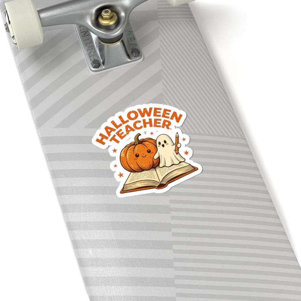 Halloween Teacher Pumpkin And Ghost Sticker