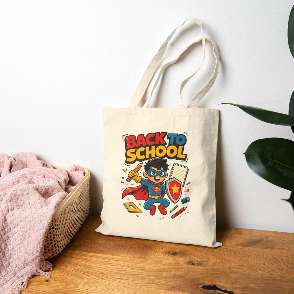 Back To School Superhero Kids Tote Bag