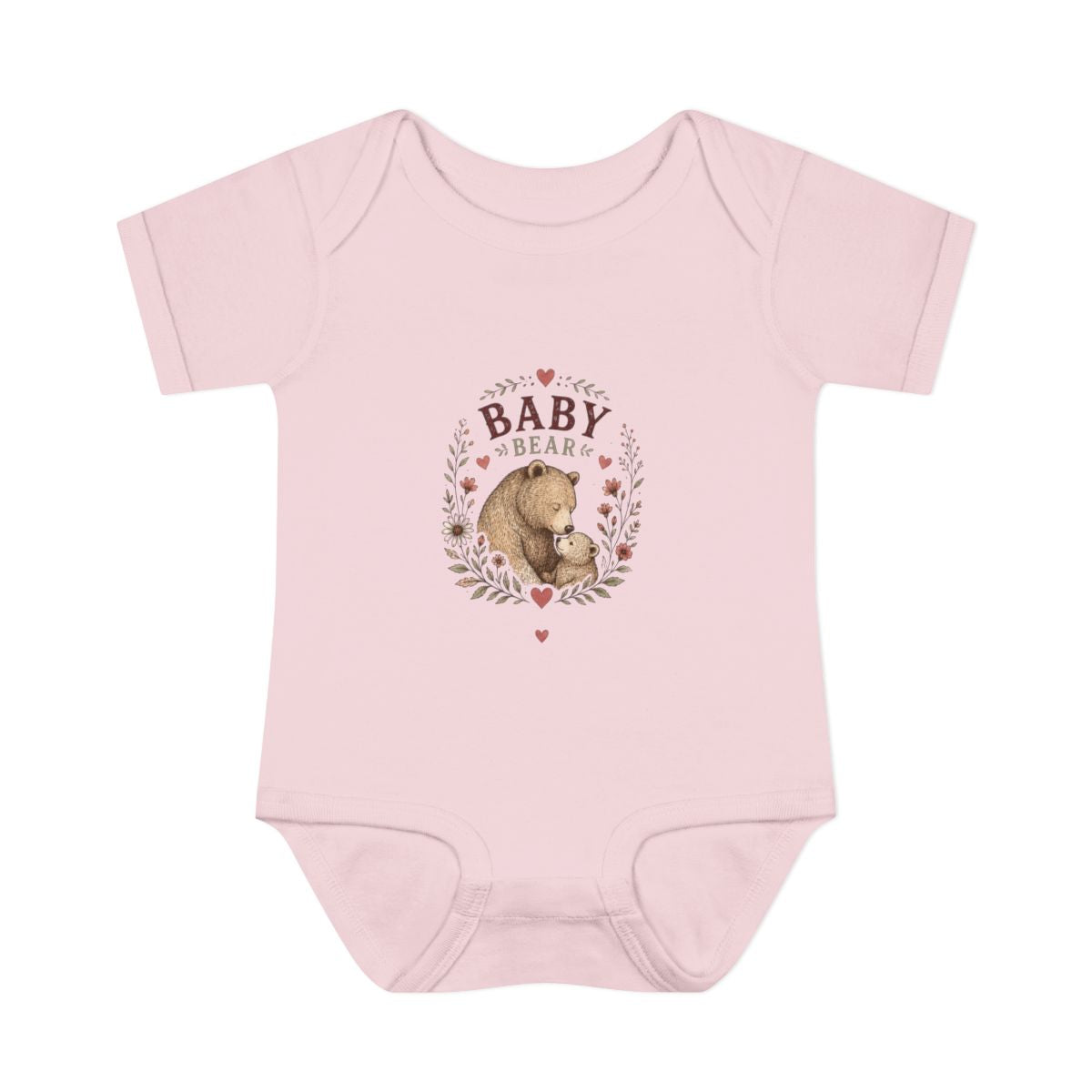 Baby Bear illustration Infant Bodysuit | Woodland Nursery, C - Ballerina