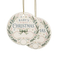 Baby's First Christmas Ornament | Ceramic Round Personalized Keepsake