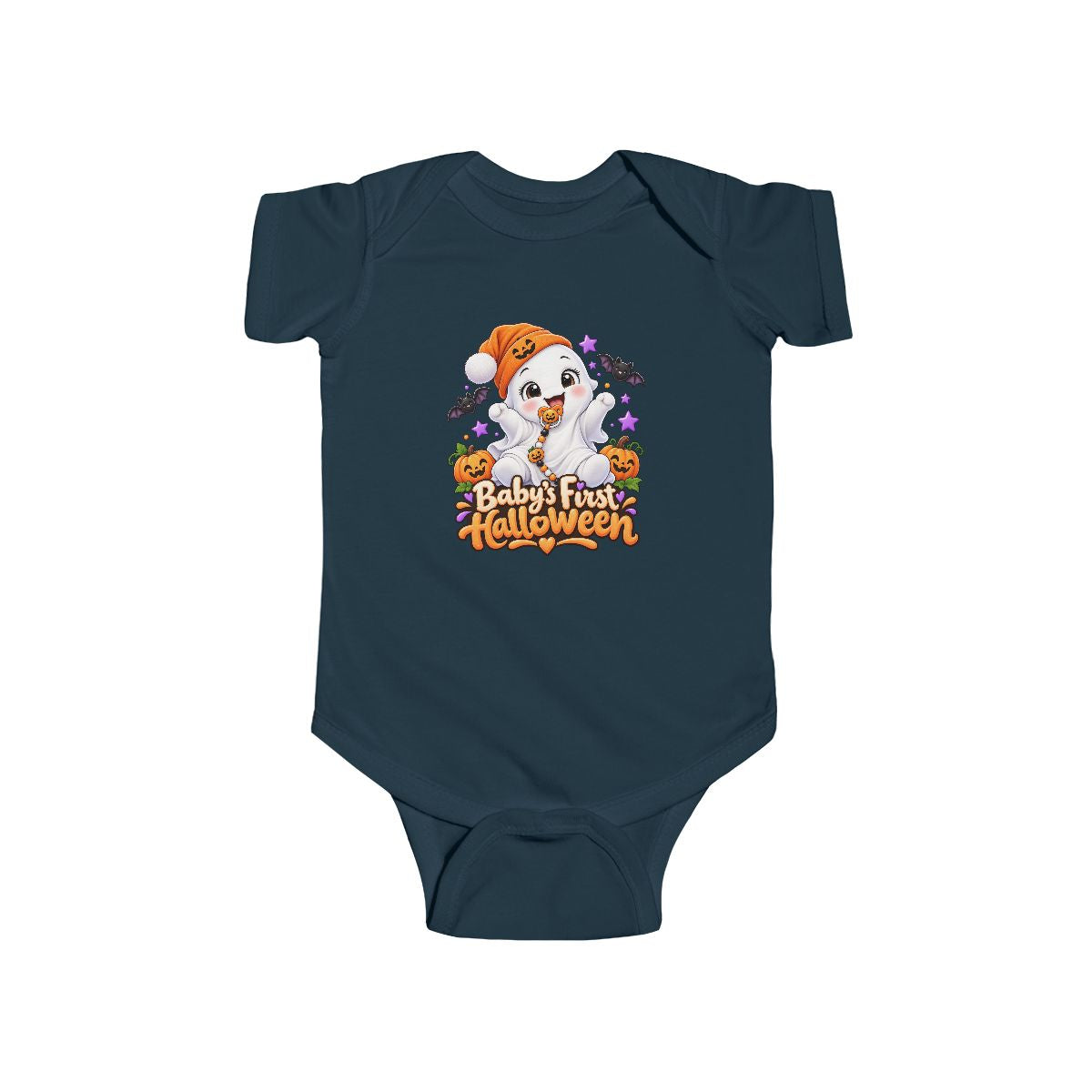 Baby's First Halloween Infant Bodysuit | Cute Ghost Puppy Pumpkin Design