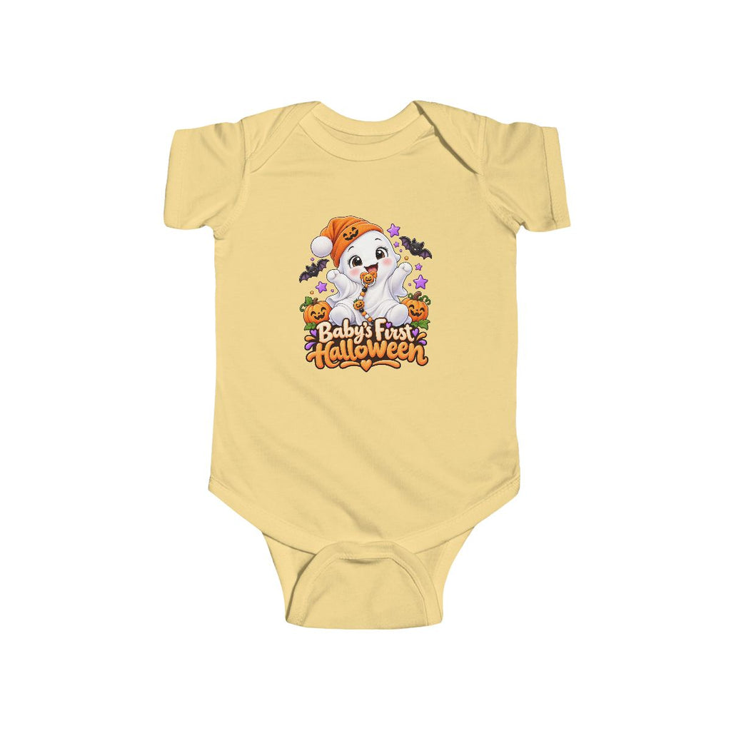 Baby's First Halloween Infant Bodysuit | Cute Ghost Puppy Pumpkin Design