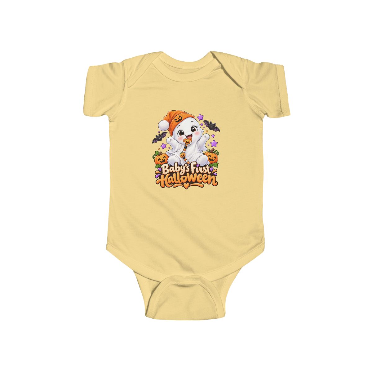Baby's First Halloween Infant Bodysuit | Cute Ghost Puppy Pumpkin Design