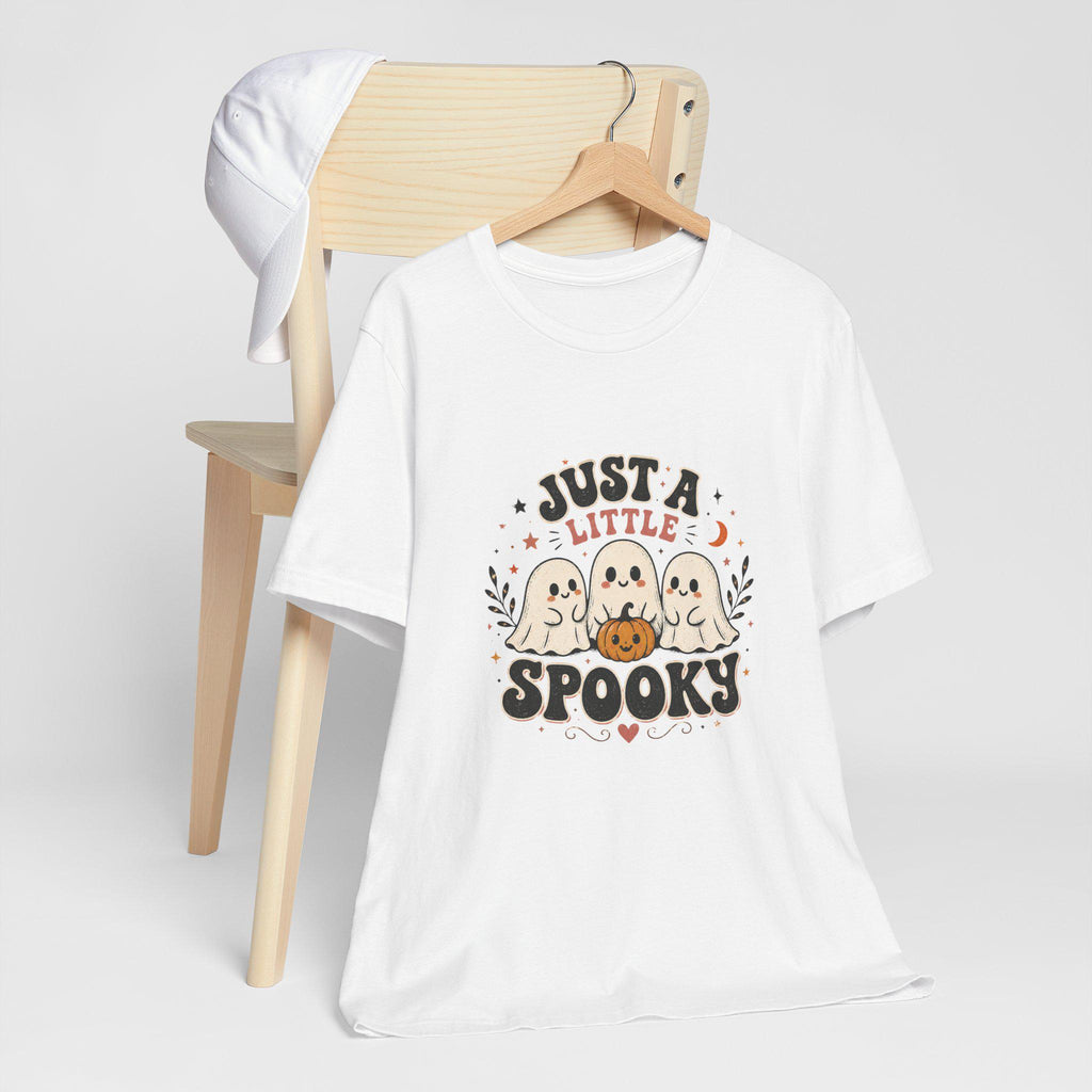Just A Little Spooky tee | Cute Ghosts with Pumpkin Halloween Shirt