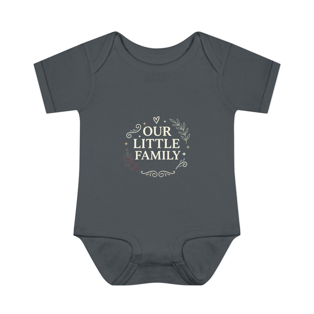 Muted Floral Wreath Infant Bodysuit | Neutral Baby Onesie