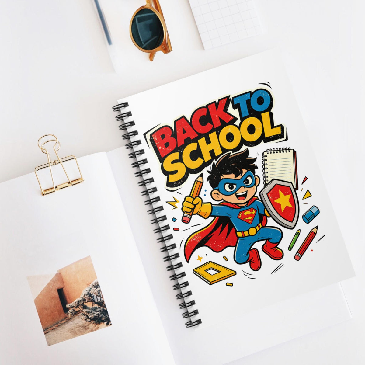 Back To School Superhero Kids Notebook