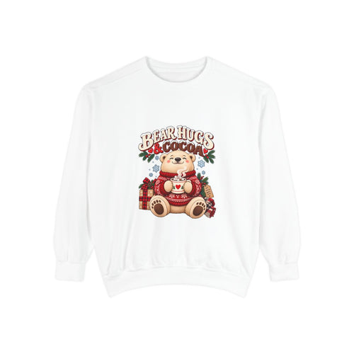 Bear Hugs & Cocoa Sweatshirt | Cozy Teddy Bear Hot Chocolate Holiday
