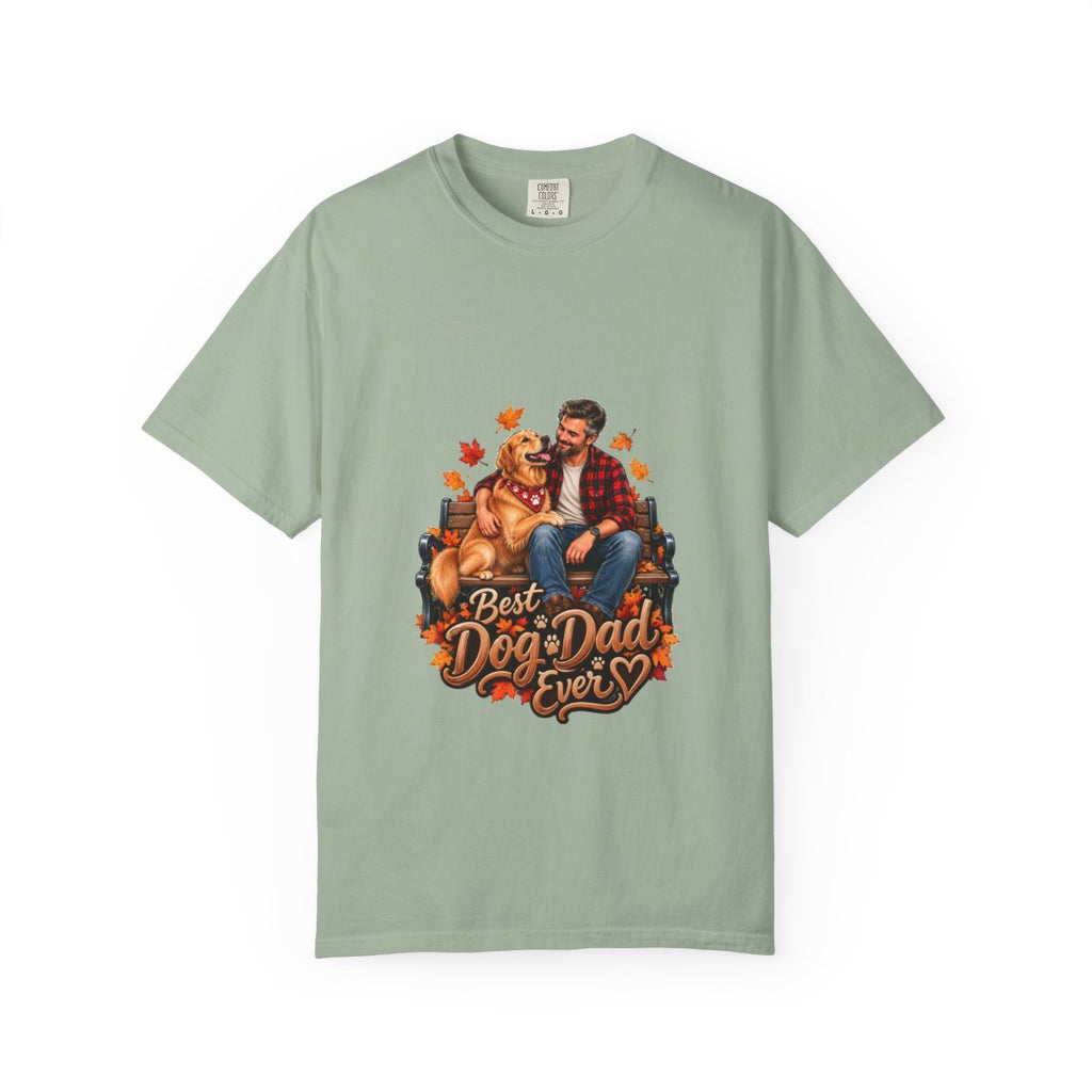 Best Dog Dad Ever T-Shirt | Dog Dad Tee, Autumn Leaves Design