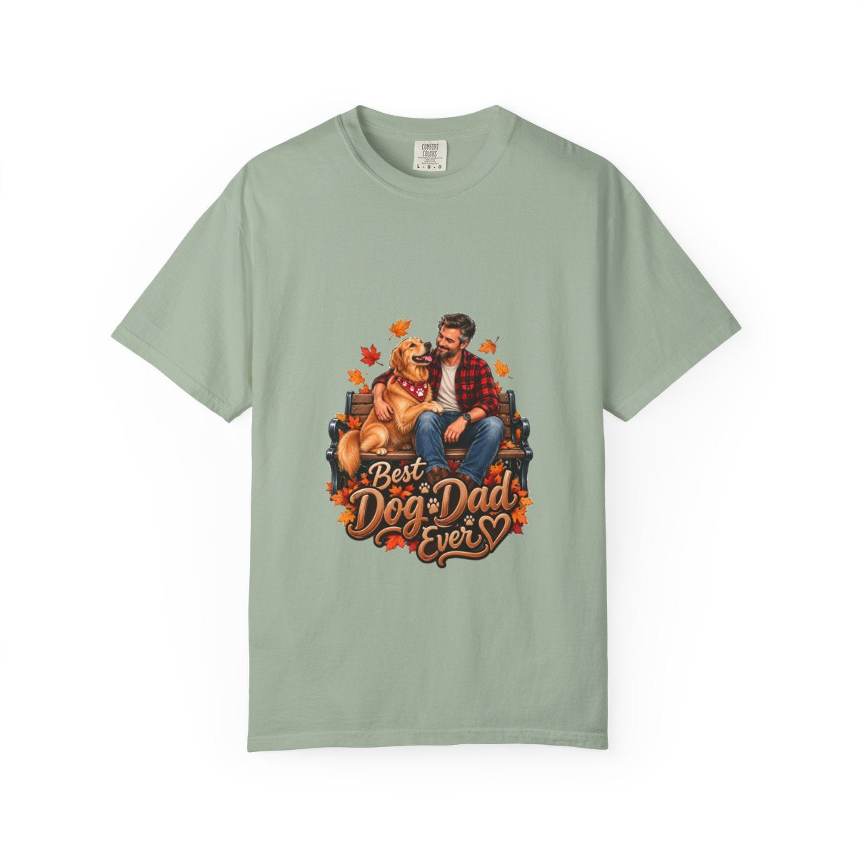 Best Dog Dad Ever T-Shirt | Dog Dad Tee, Autumn Leaves Design