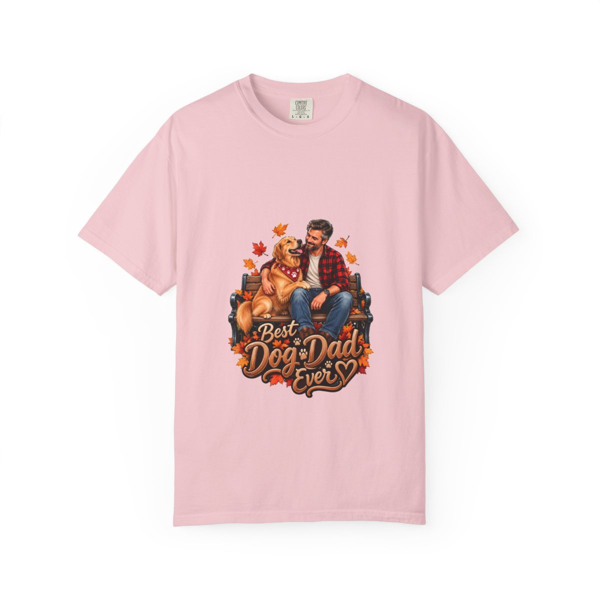 Best Dog Dad Ever T-Shirt | Dog Dad Tee, Autumn Leaves Desig - Blossom