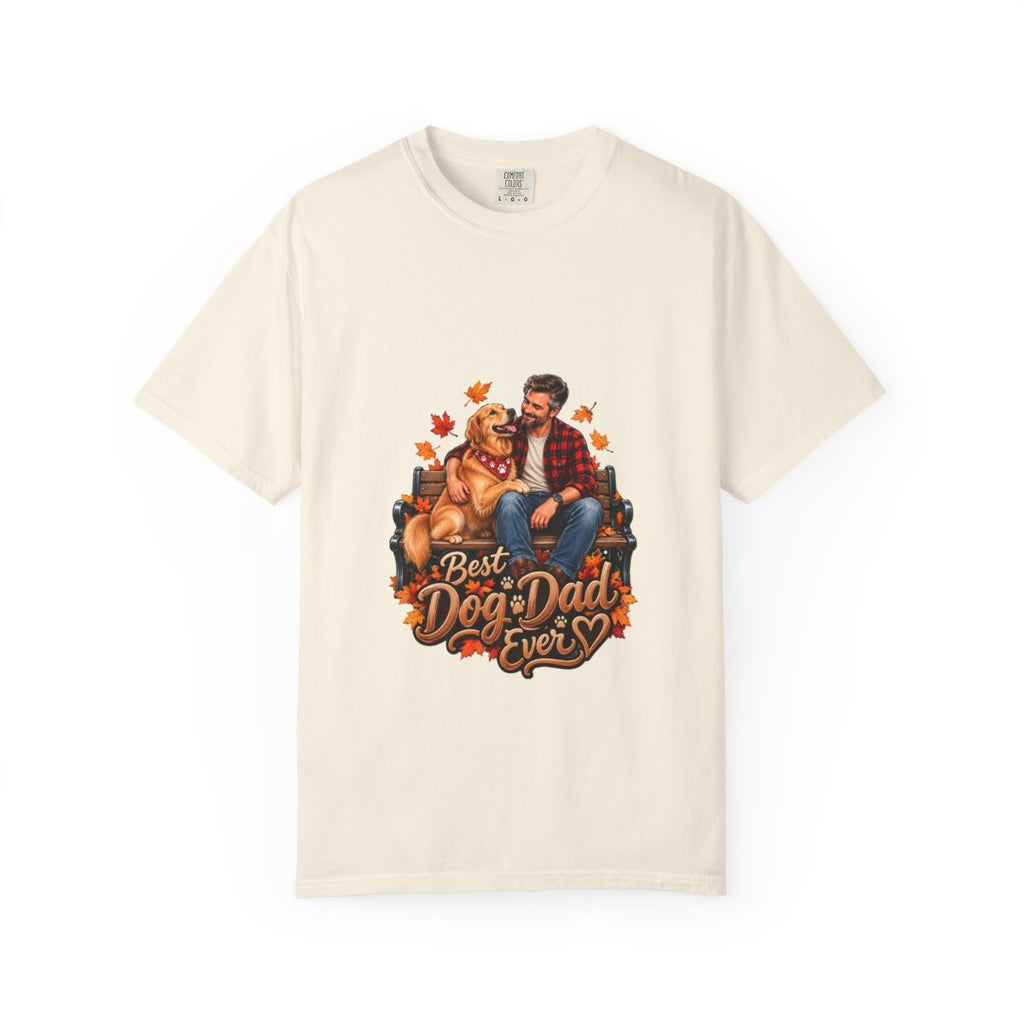 Best Dog Dad Ever T-Shirt | Dog Dad Tee, Autumn Leaves Design