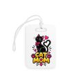 Black Cat Heart Graphic Luggage Tags | Cat Mom