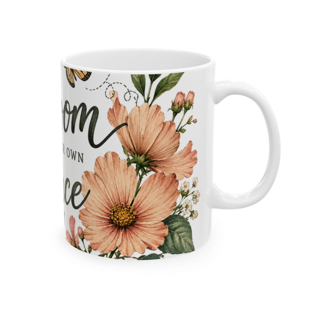 Bloom at Your Own Pace Mug | Floral Ceramic Coffee Cup