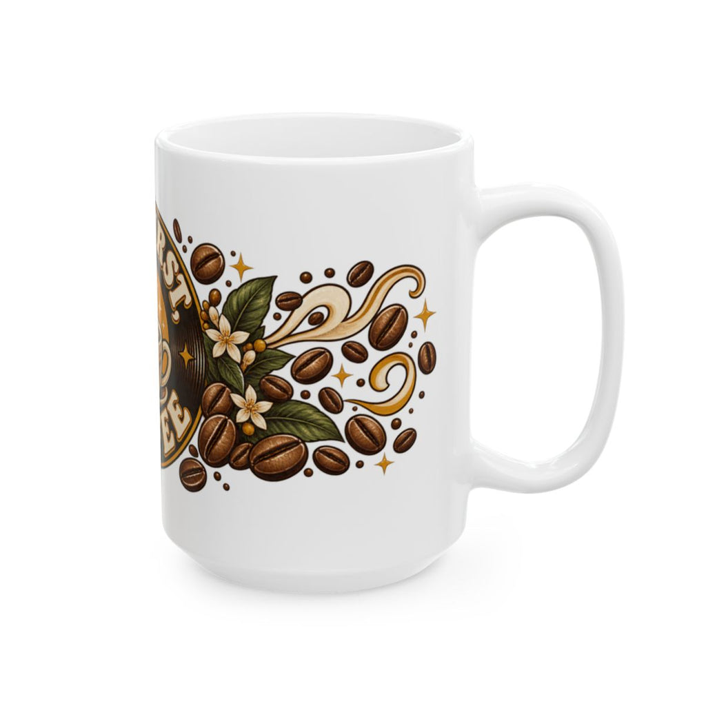 But First Coffee Mug | Ceramic Coffee Cup, Coffee Beans Design