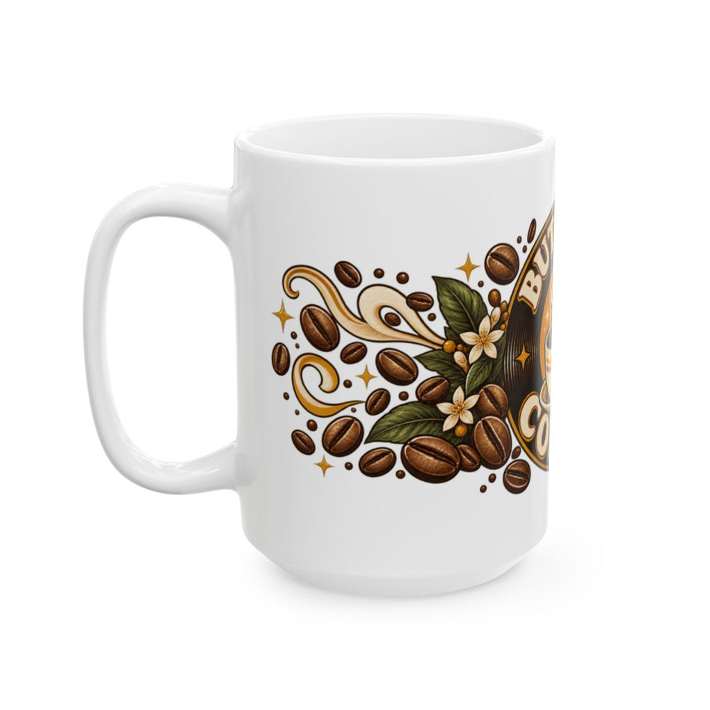 But First Coffee Mug | Ceramic Coffee Cup, Coffee Beans Design