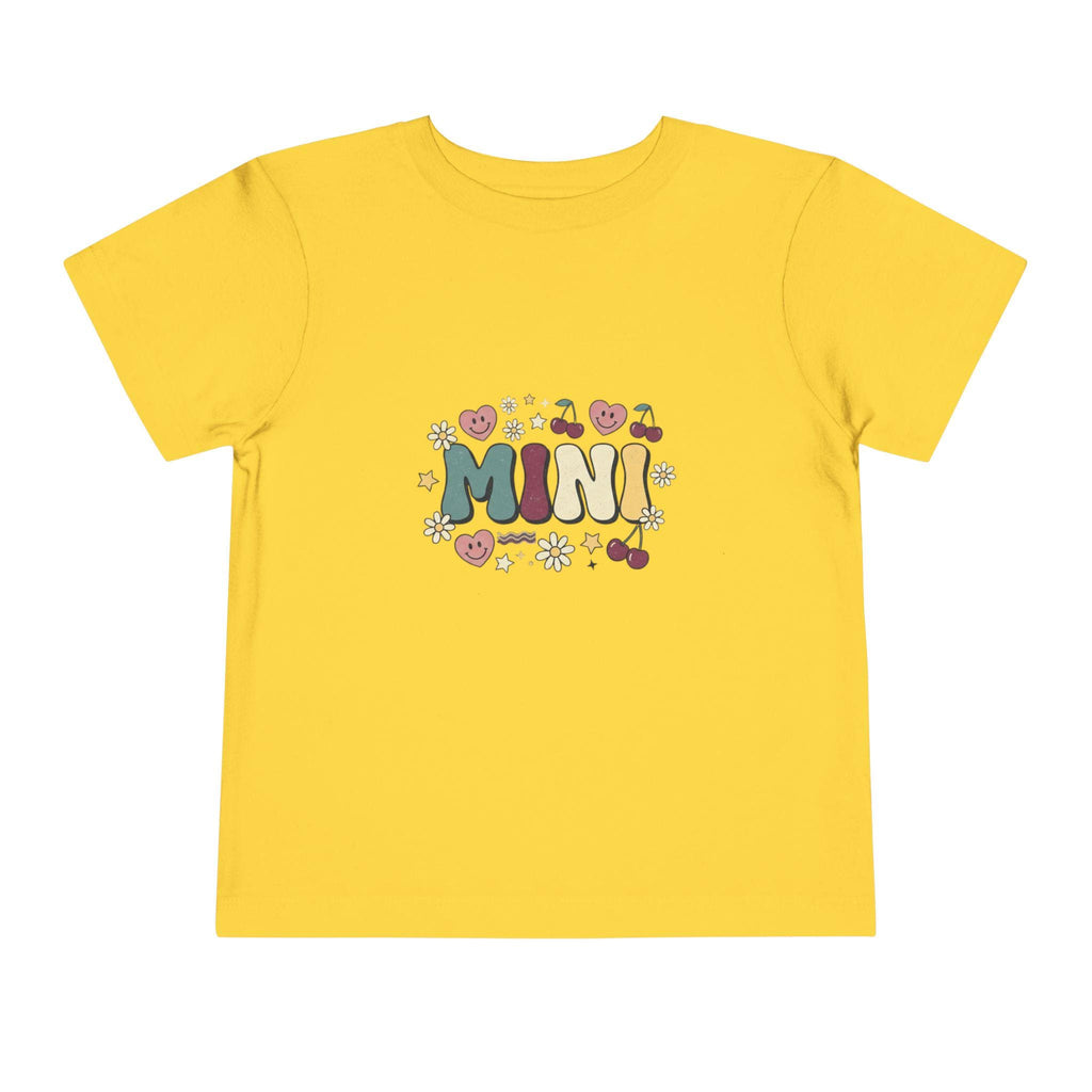 MINI floral lettering toddler tee | retro cherries hearts daisies
