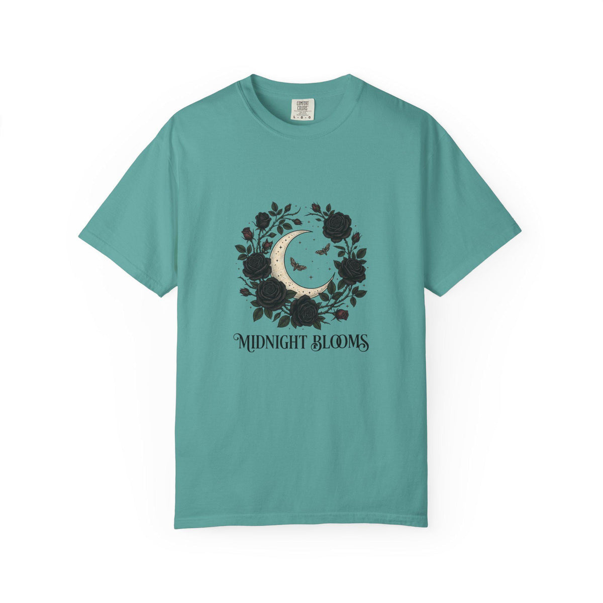 Midnight Blooms moon floral tee | T-Shirt