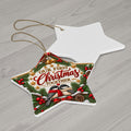 Our First Christmas Together Ceramic Ornament | Star Shape
