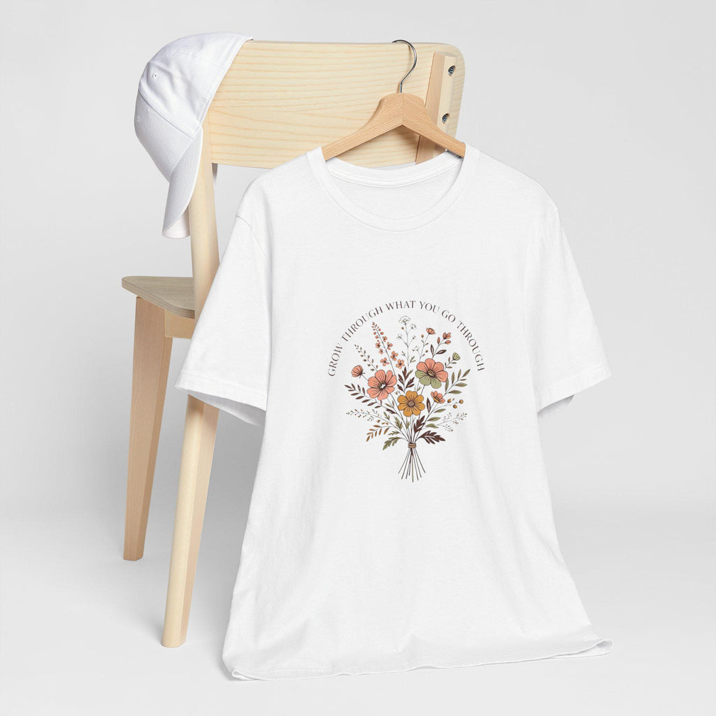 Wildflower Bouquet Tee | Hand-Drawn Floral Illustration, Neutral Tones