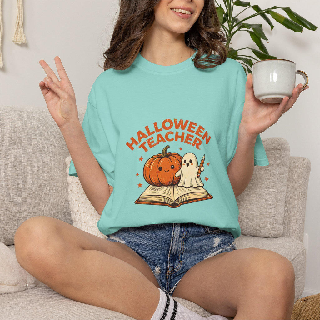 Halloween Teacher Pumpkin and Ghost T-shirt | Cute Spooky Classroom Tee