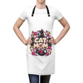 Cat Mom Apron | Cute Black Cats, Yarn Balls, Hearts, Kitchen Apron