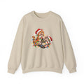 Cats Tangled in Christmas Lights Crewneck Sweatshirt | Holiday Cat Illustration