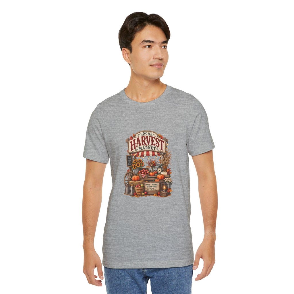 Harvest Market Illustration Tee | Fall Pumpkin Sunflower Farmstand Shirt