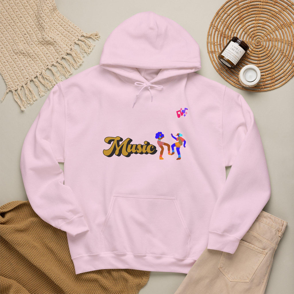 Dancing Couple Cropped Hoodie | Retro Music Funk Illustration