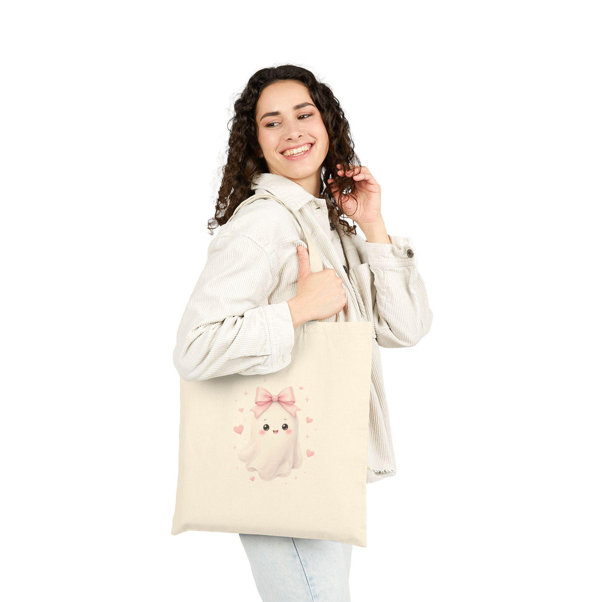 Back to School Monster Cotton Canvas Tote Bag | Cute Blue Backpack Design