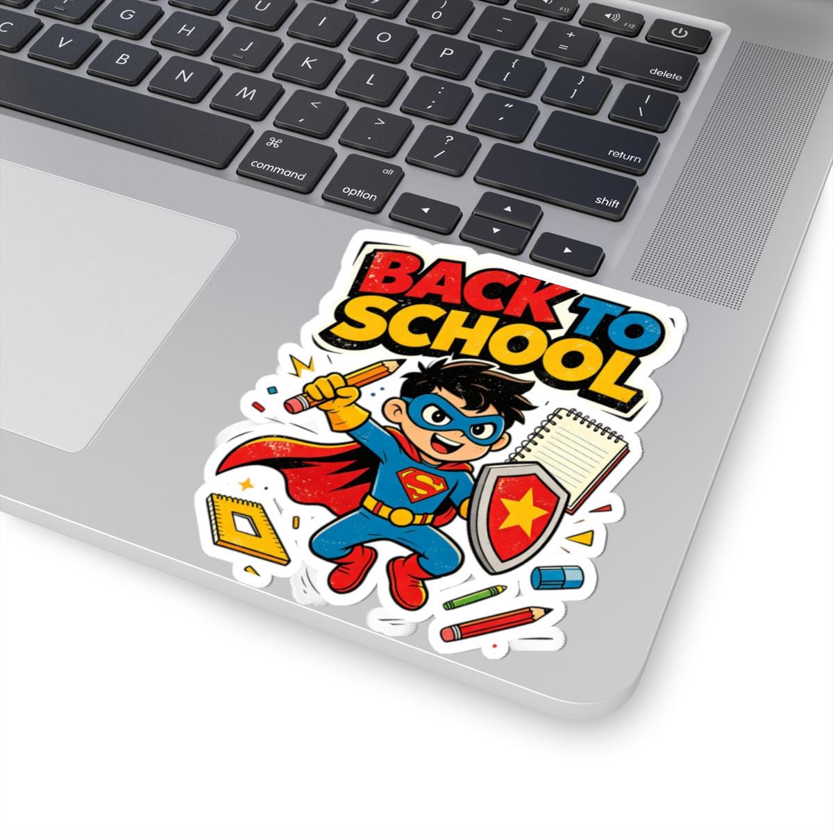 Back To School Superhero Kids Sticker