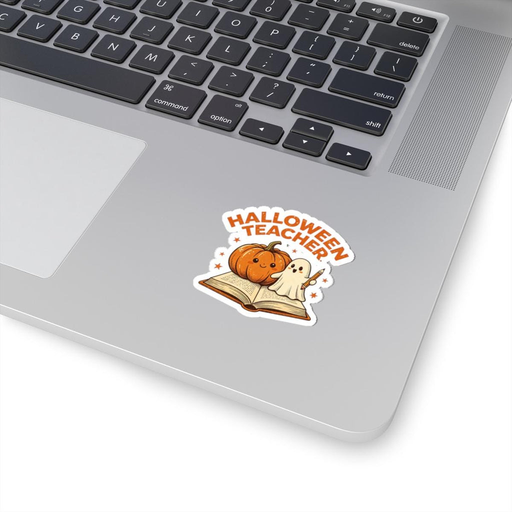 Halloween Teacher Pumpkin And Ghost Sticker