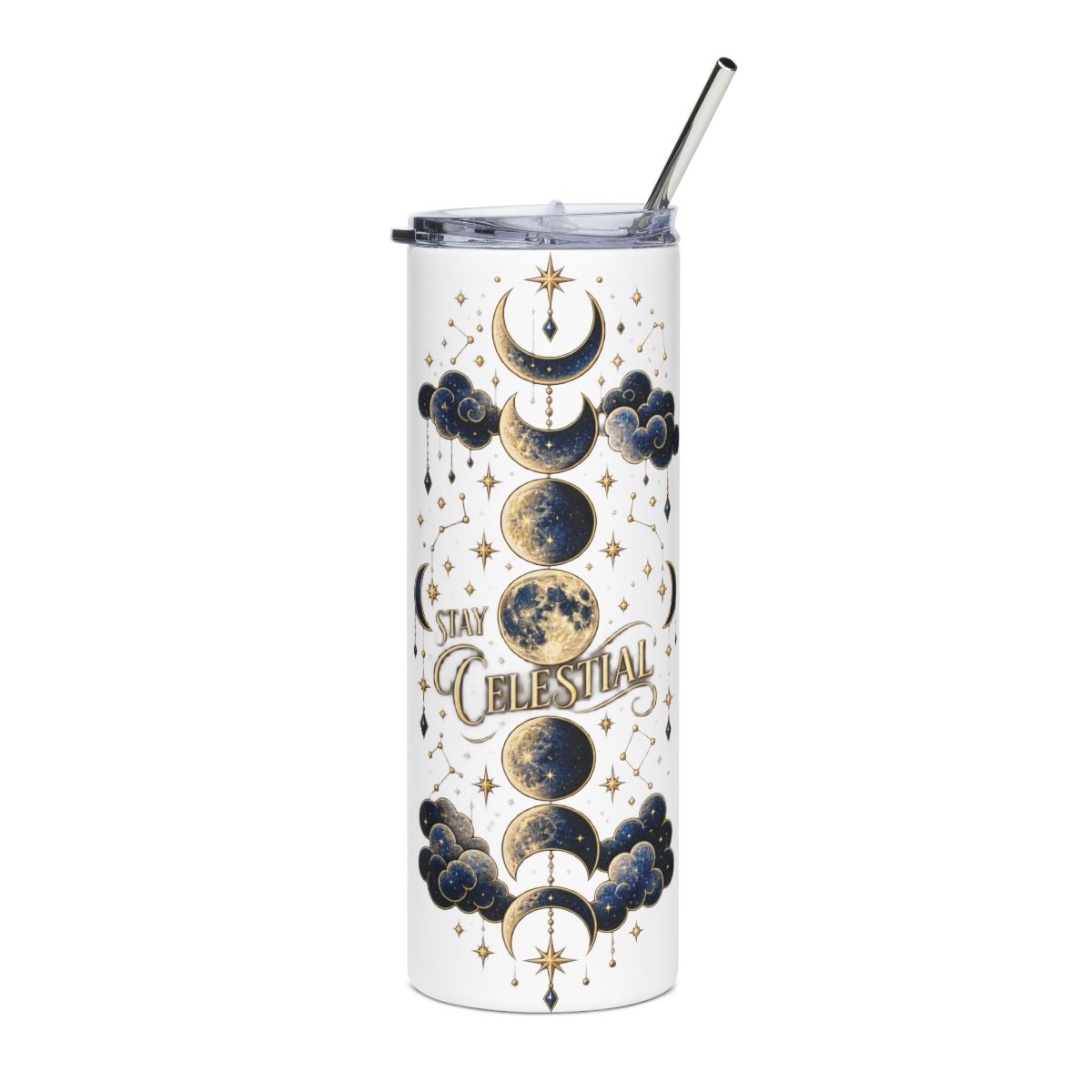 Celestial Moon Phases Tumbler | Stainless Steel 20oz