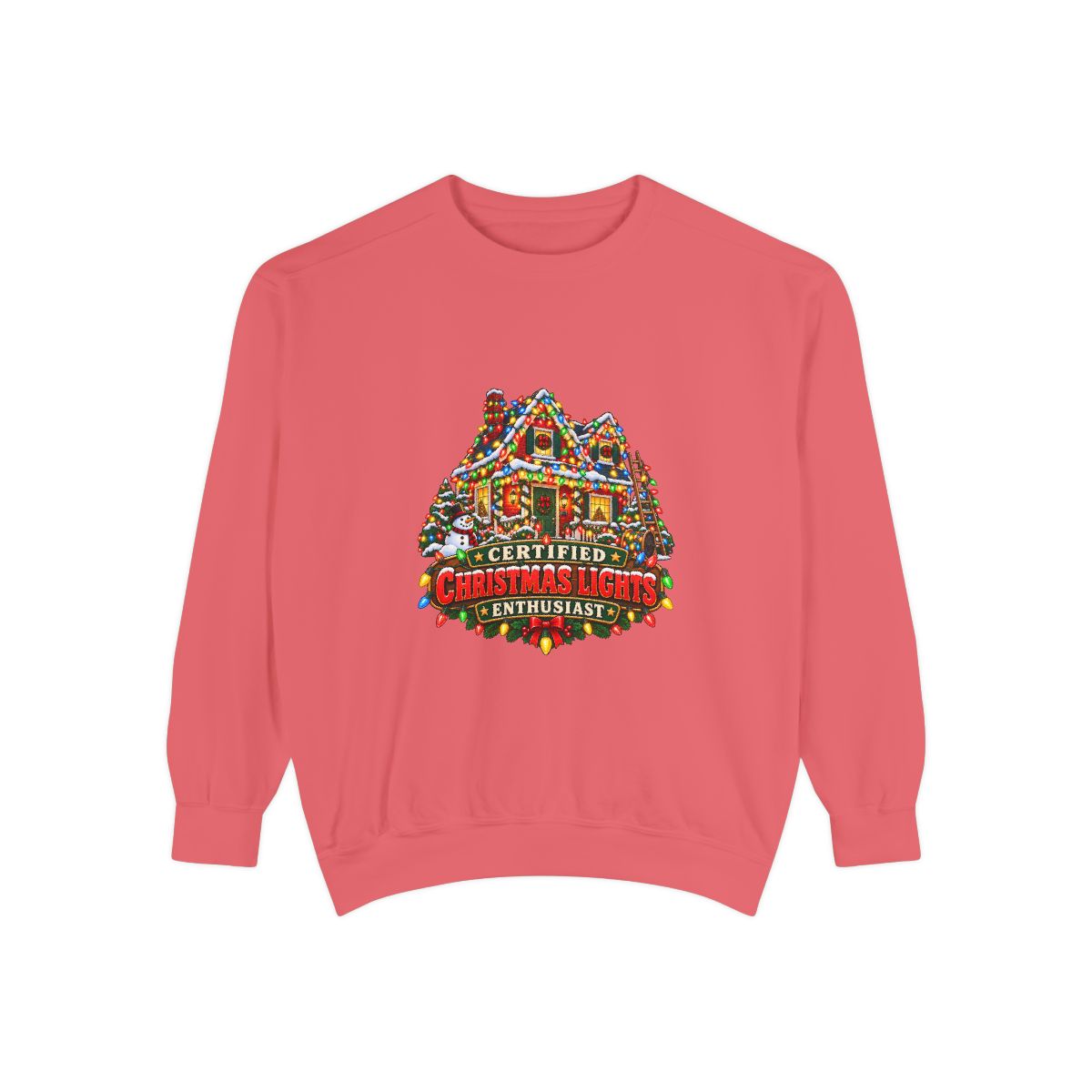 Certified Christmas Lights House Sweatshirt | Holiday Light Display Crewneck