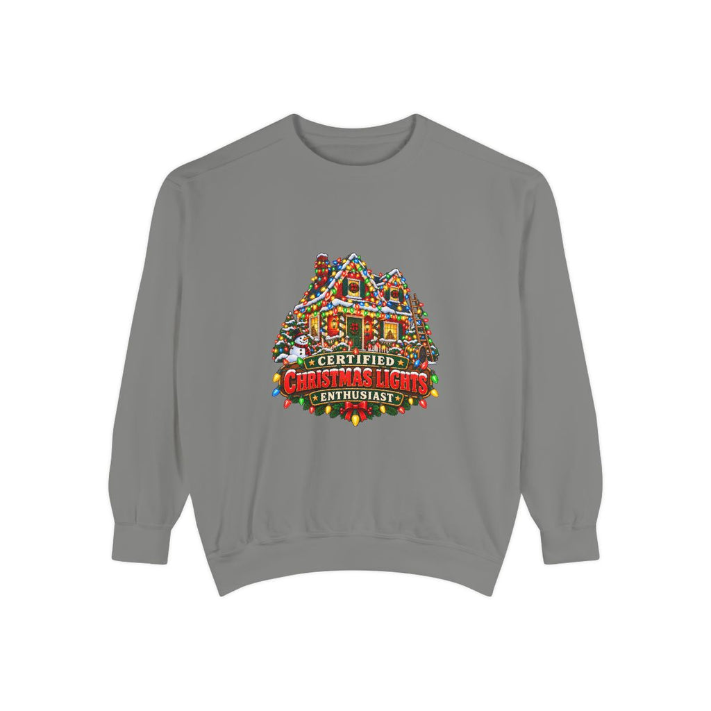 Certified Christmas Lights House Sweatshirt | Holiday Light Display Crewneck