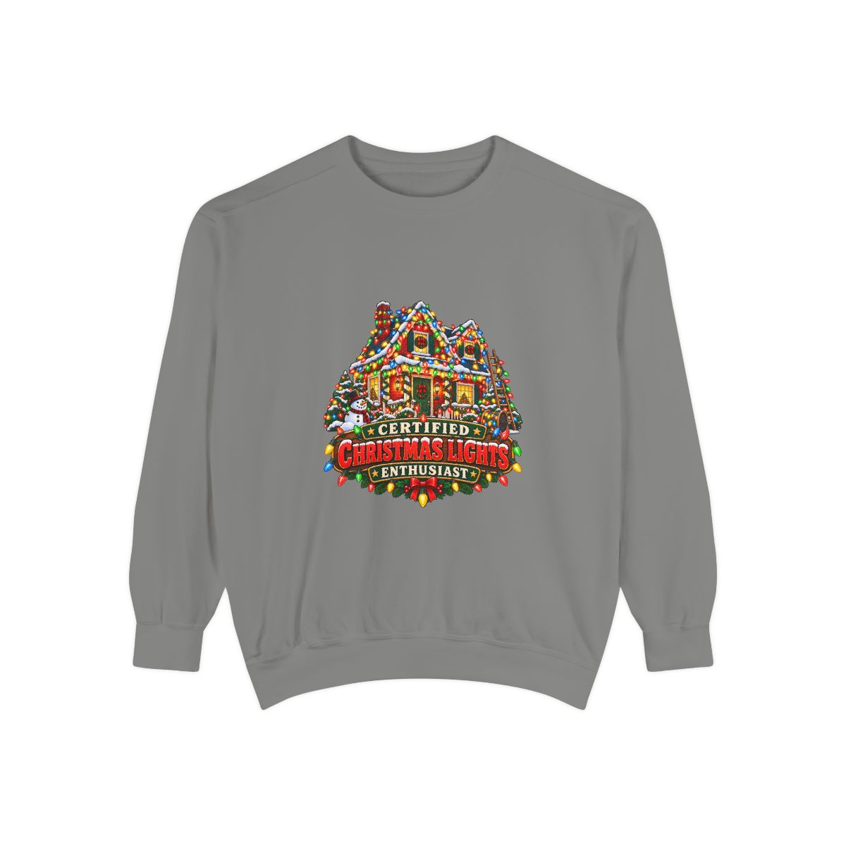 Certified Christmas Lights House Sweatshirt | Holiday Light Display Crewneck