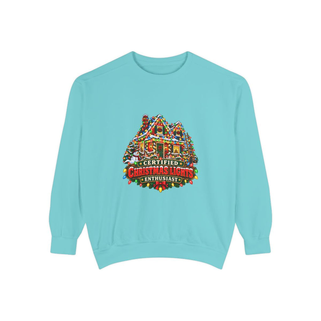 Certified Christmas Lights House Sweatshirt | Holiday Light Display Crewneck