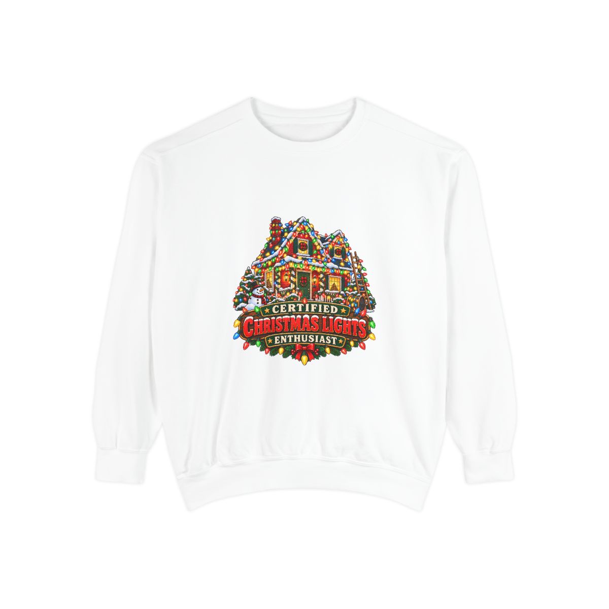 Certified Christmas Lights House Sweatshirt | Holiday Light Display Crewneck
