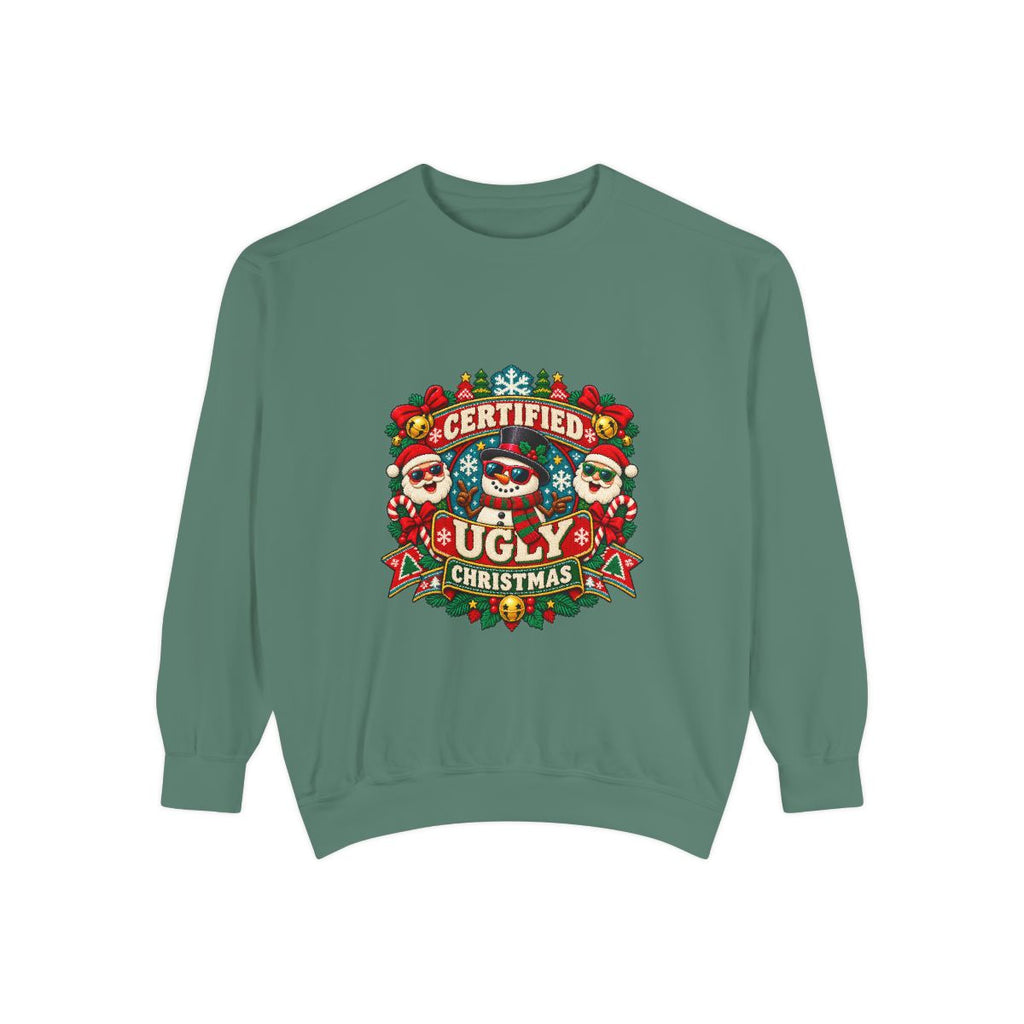 Certified Ugly Christmas Sweatshirt | Holiday Ugly Sweater Design