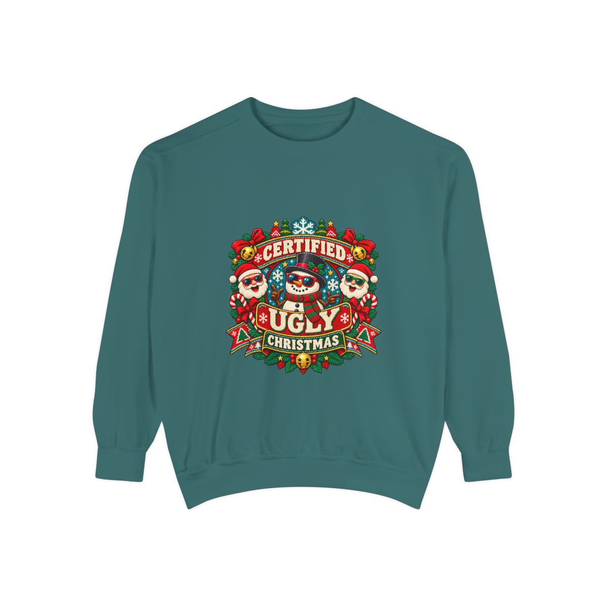 Certified Ugly Christmas Sweatshirt | Holiday Ugly Sweater Design