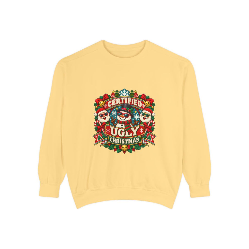 Certified Ugly Christmas Sweatshirt | Holiday Ugly Sweater Design