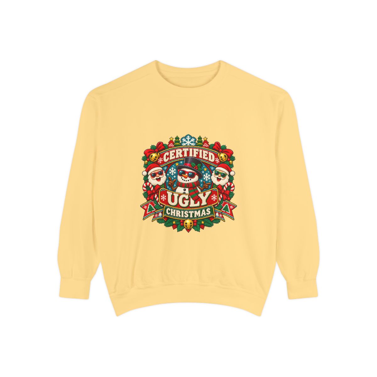 Certified Ugly Christmas Sweatshirt | Holiday Ugly Sweater Design
