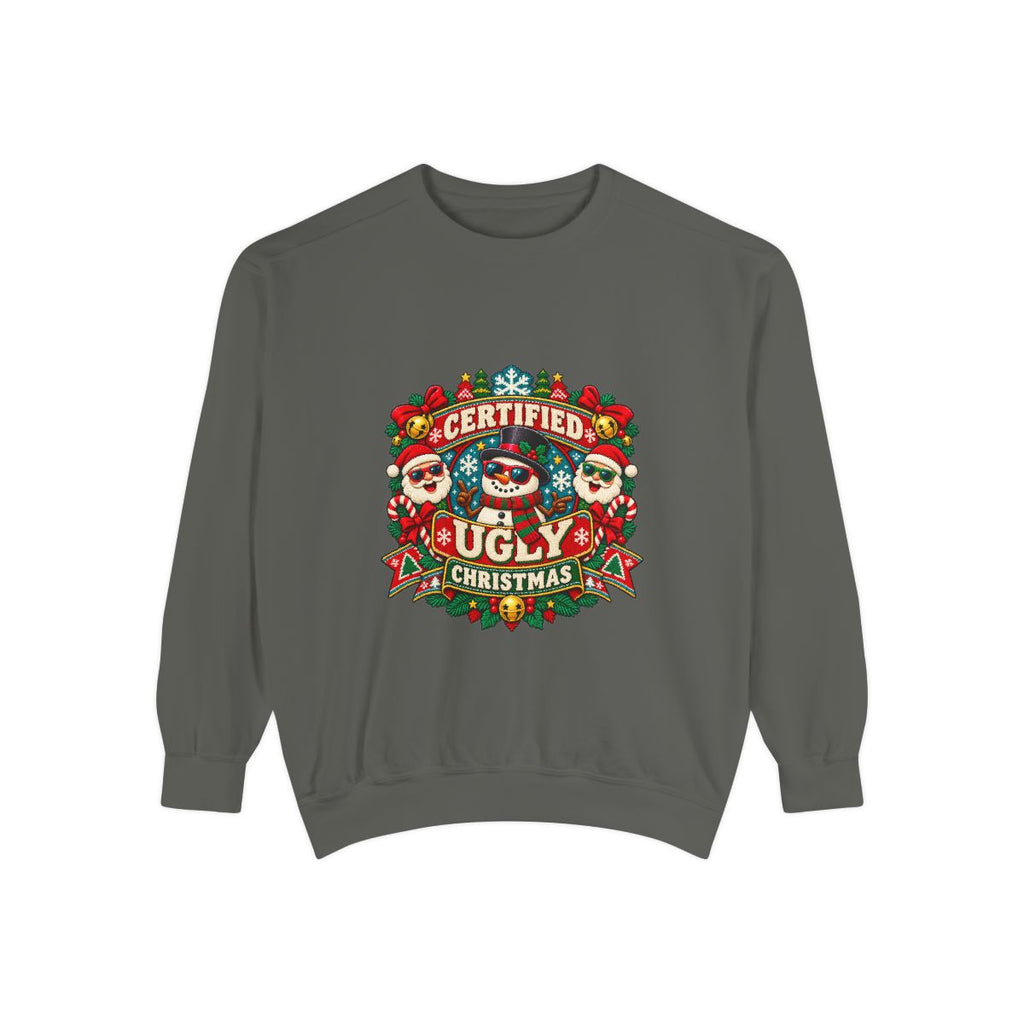 Certified Ugly Christmas Sweatshirt | Holiday Ugly Sweater Design