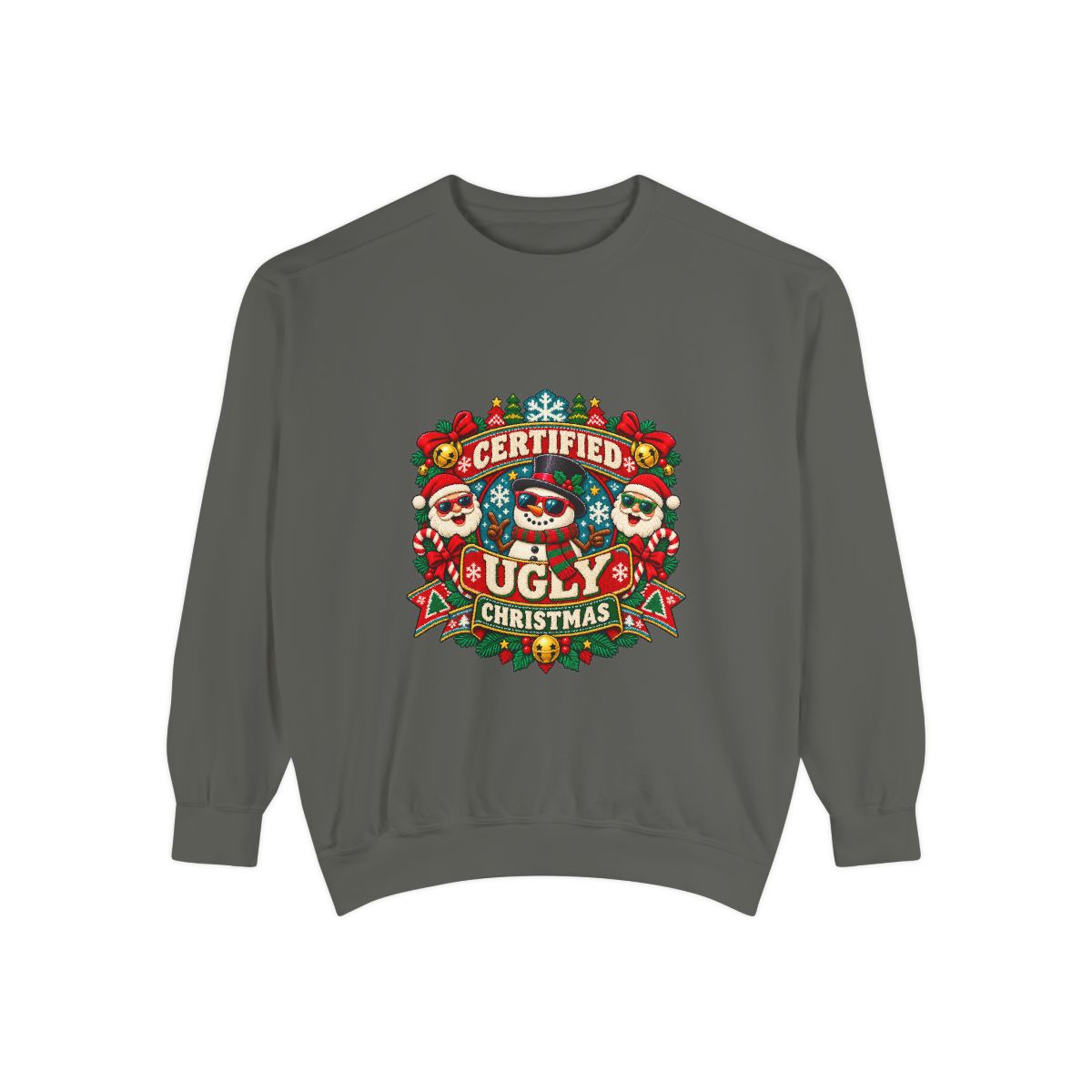 Certified Ugly Christmas Sweatshirt | Holiday Ugly Sweater Design