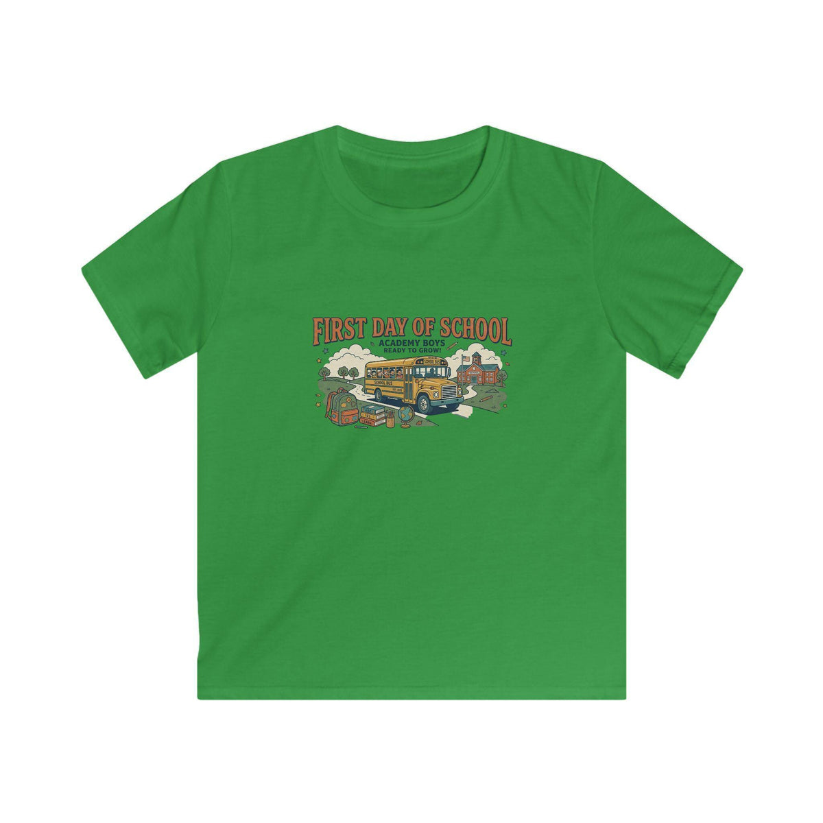 First Day of School bus illustration Kids Tee | Back to School, Classroom