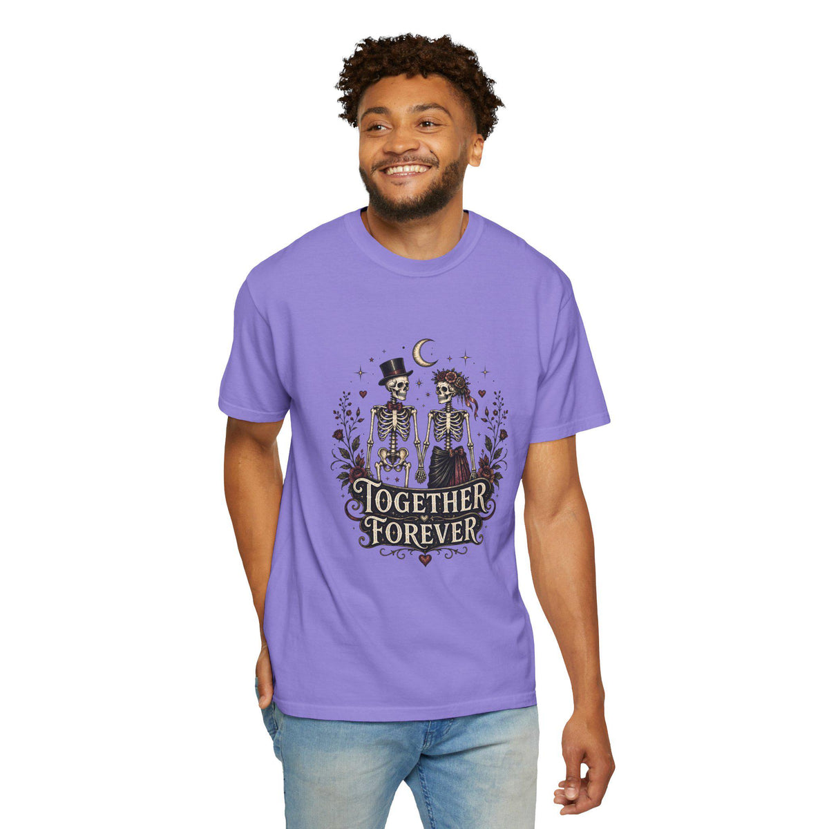 Skeleton Couple Together Forever T-Shirt | Dia de los Muertos Love