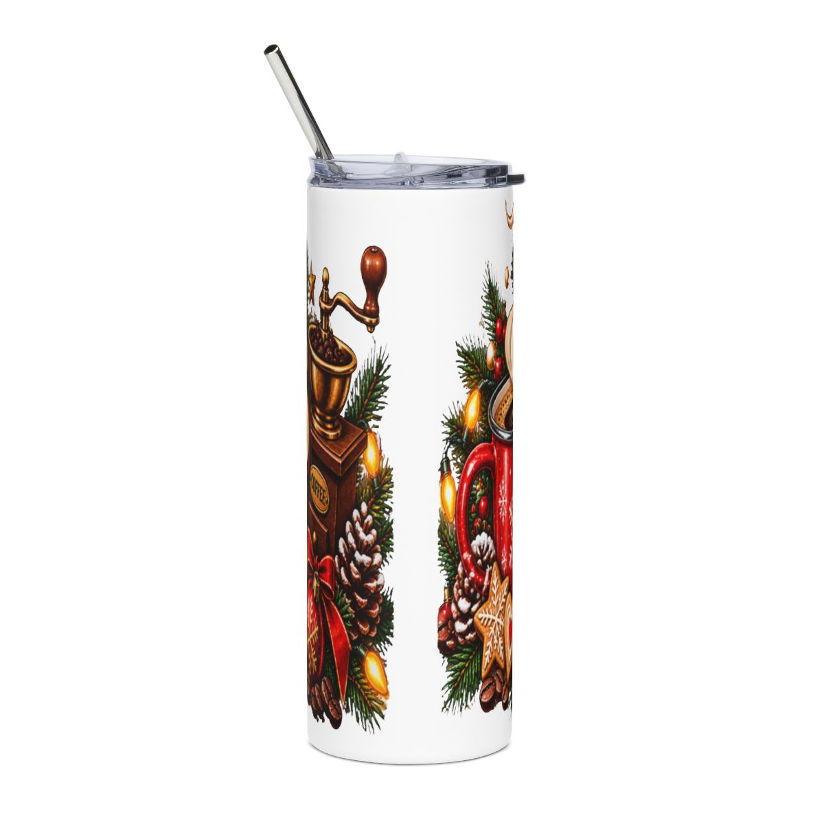 Christmas Brew Tumbler | 20oz Stainless Steel Holiday Coffee Cup