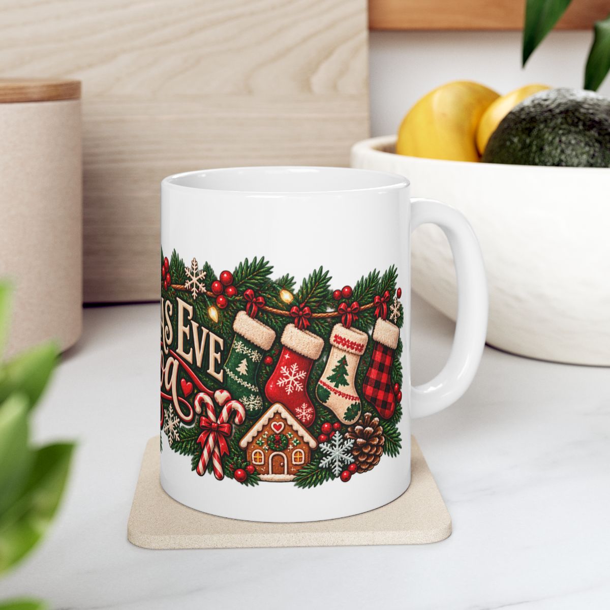 Christmas Eve Cocoa Mug | Holiday Cocoa Ceramic Mug