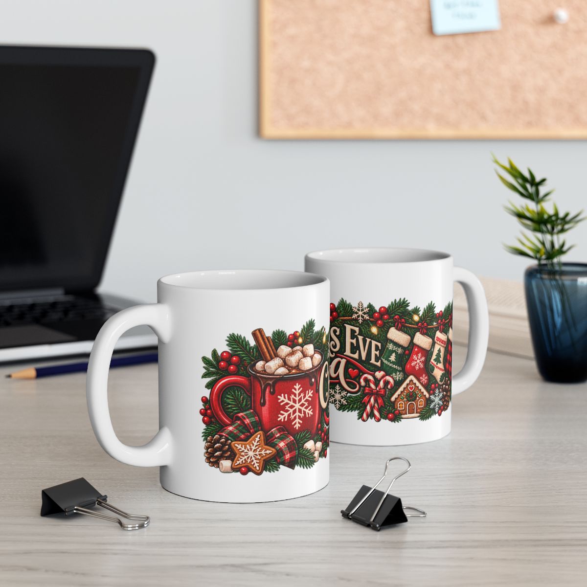 Christmas Eve Cocoa Mug | Holiday Cocoa Ceramic Mug