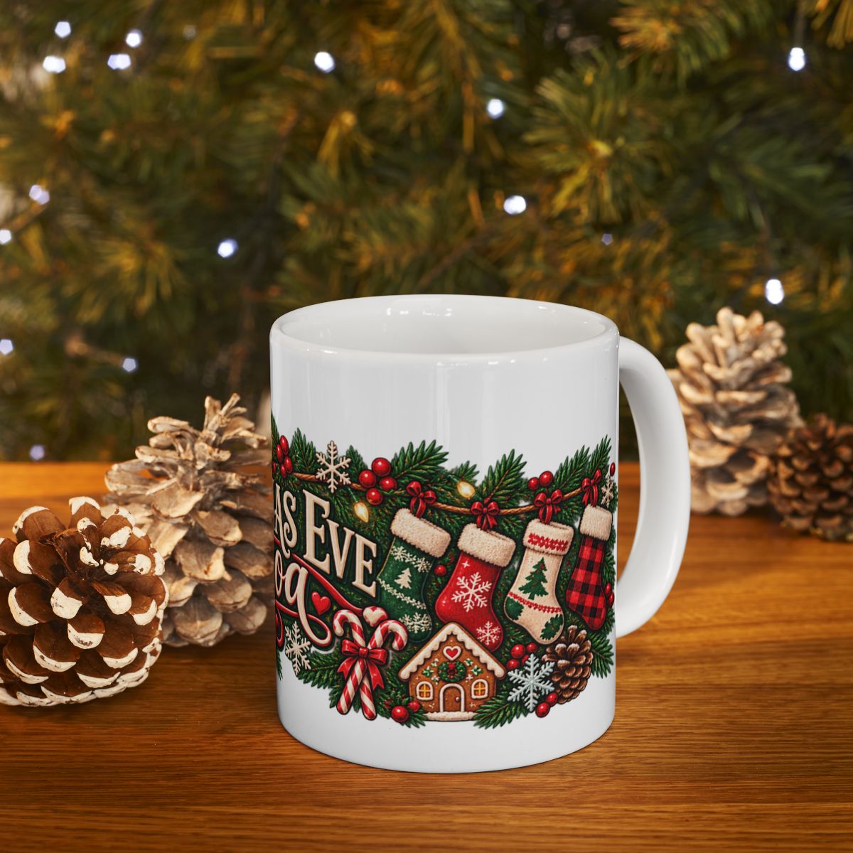 Christmas Eve Cocoa Mug | Holiday Cocoa Ceramic Mug