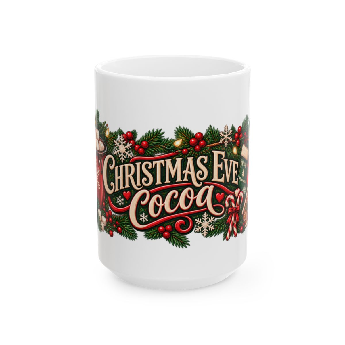 Christmas Eve Cocoa Mug | Holiday Cocoa Ceramic Mug